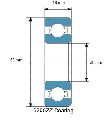 6206 ZZ Ball bearing