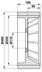 400x160-110 Drive wheel Jungheinrich 50112525