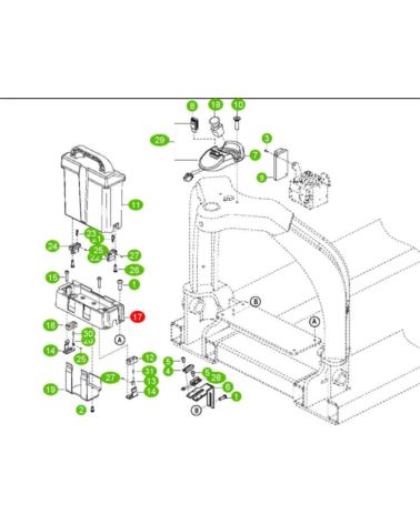 Battery support Linde 11313632400