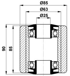 85x85/90-25 Load roller