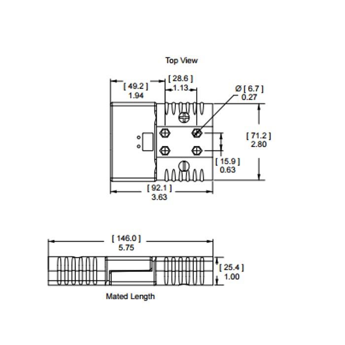 SBE160/SAE160/SRE 24V Battery Connector red 35mm2