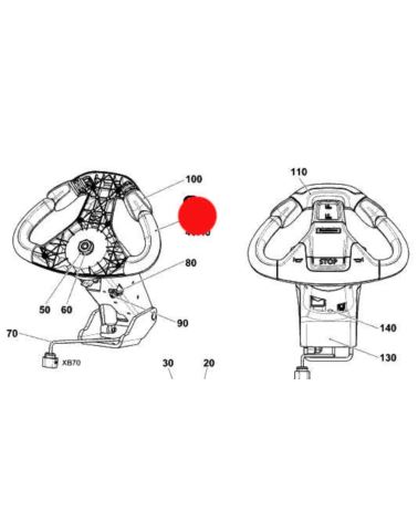 Tiller handle  Jungheinrich 51343368