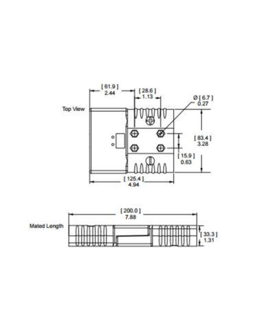 SBE320 48V Battery Connector Blue 50mm2