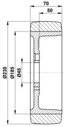 230x70-45 Drive wheel Rocla 450431
