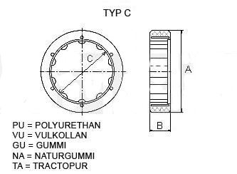 270x90x212 Press on tyre