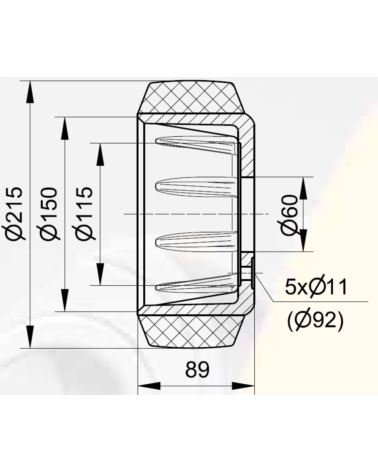 215x70/82-60 Drive wheel Powerfriction BT 209486