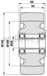 140x54/60-20 Wheel 50019777, 50432647