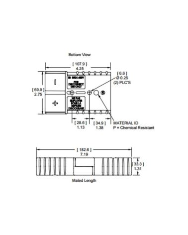 SB350 36V Battery Connector Grey 70mm2