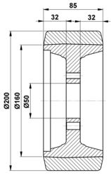 200x85-50 Drive wheel Jungheinrich 63154080