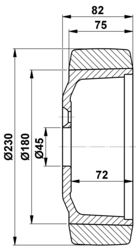 230x70/75-45 Drive wheel BT 239003