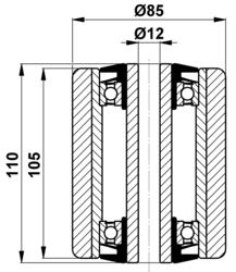 85x105/110-12 Roller Linde 0039933604, 0039933649