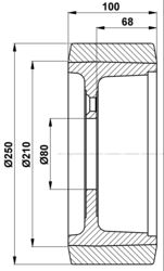 250x100-80 Drive wheel Powerthane