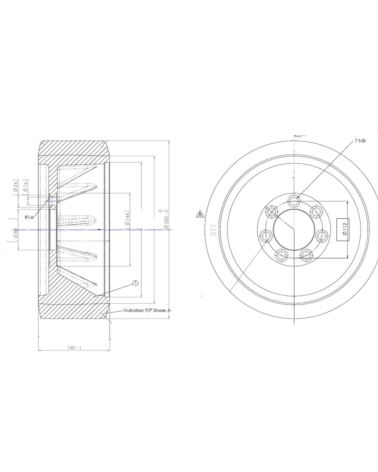 350x120/140x80 Drive wheel BT 201332