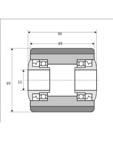 85x85/90-12 Roller Jungheinrich 50307456, 51062996