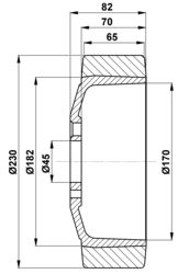 230x65-45 Drive wheel NDI+ 50460101