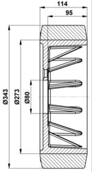 343x114x80 Drive wheel