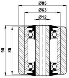 85x90-12 Roller Jungheinrich / Linde 0039903513