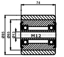 85x75-12,5  Roller BT 220212