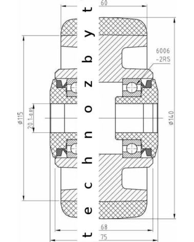 140x60/65-20 Stability wheel Atlet 116677