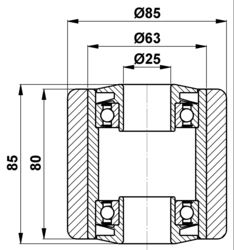 85x80/85-12 Rolka Poly Linde 0039933603