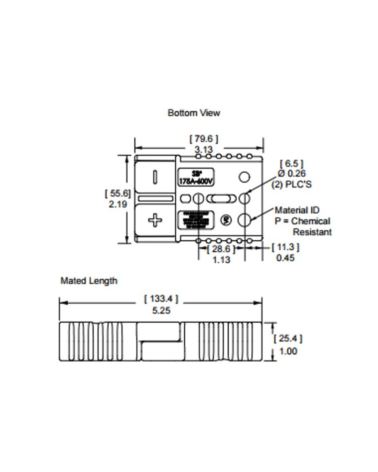 SB175 24V Battery Connector red 50mm2