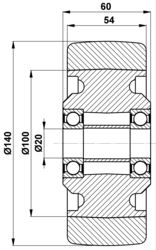 140x54/60-20 Stability wheel  50019777, 50432647