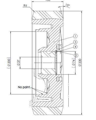 330x100 Load wheel Crown 816357